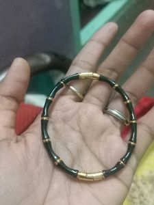 Elegant Black Bamboo Design Bracelet