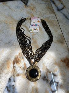 desi vintage Bohemian Beaded Necklace with Pendant