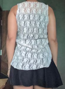 White Lace Halter Top