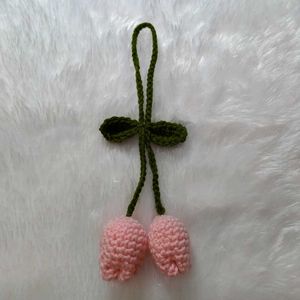 Cute Crochet Tulip Hair Ties. set of 4
