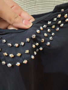 🇮🇳Freedom Sale🇮🇳Stylish Embellished Black Cami