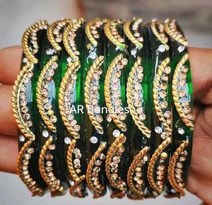 Green Beaded Bangles Set