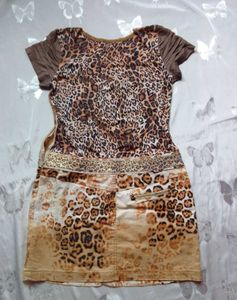 Y2K Vintage Leopard Print Dress