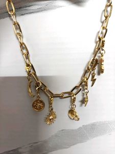 Chunky Gold Anti tarnish Chain Charm Necklace