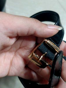 Chic Black Block Heels with Buckle