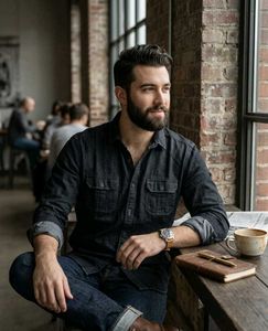 Men's Dark Denim Shirt