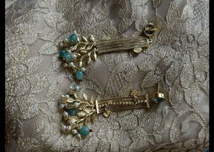 Gold18k Plated Drop Statement Earrings