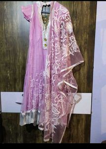 Beautiful Pink Anarkali Suit with Dupatta