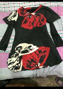Chic Floral Print Midi Dress winters