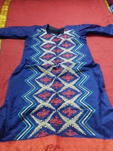 Embroidered Blue Kurta