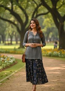 Gray Tunic Top Or Shirt