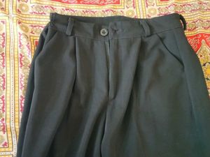 Classic Black Pleated Trousers our formal pant