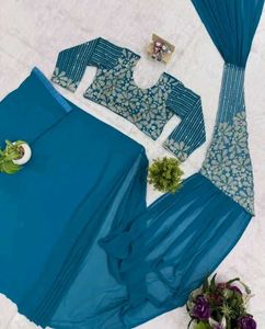 new full stiched  readymade saree