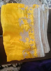 Vibrant Yellow Embroidered Dupatta