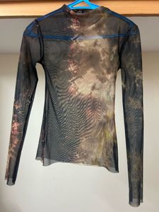 Zara Tie-Dye Mesh Top