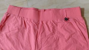 Coral Pink Wide Leg Pants