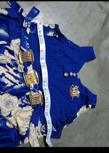 Blue Floral Dress &amp; Jeans Set