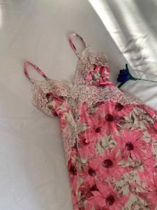 Floral Lace Trim Nightgown