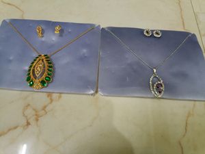 Pack Of 2 Beautiful Pendant Set With Earring
