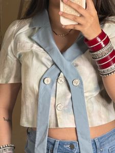 Crop Blazer Top