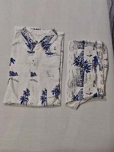Men's Tropical Shirt and Shorts Set