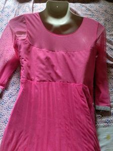 Stunning Pink Embellished Kurta