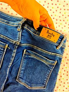 Flared Blue Denim Jeans