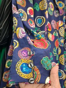 Vintage Print Midi Dress