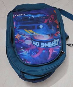 Blue Backpack with Zippers