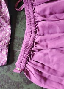 Beautiful Purple Embroidered Gown