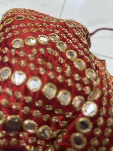 Embroidered Red Ethnic Blouse