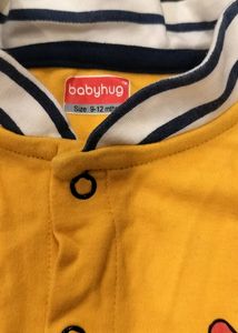 Babyhug Romper Yellow And Blue