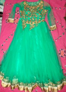 Emerald Green Anarkali Gown