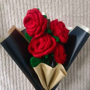 Crochet Rose Bouquet