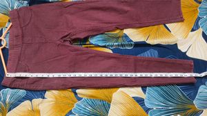 Maroon Colored Comfortable Jeans