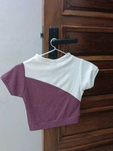 purple and white top for girls