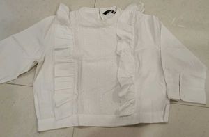 White Ruffled Blouse