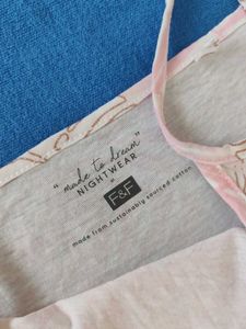F&amp;F Soft Pink Leaf Print Nightgown