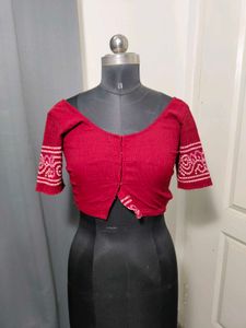 Red stretchable Blouse