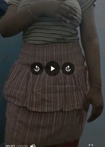 Boho Striped Smocked Waist Mini Skirt