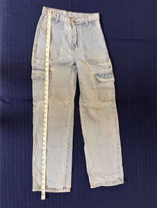 Light Wash Cargo Jeans
