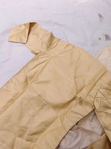 Golden Brocade Kurta Pajama Set