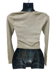 Original H&amp;M Ribbed Knited Long Sleeve Crop Top Fi
