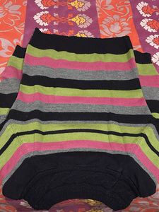 Striped Knit Pullover Sweater