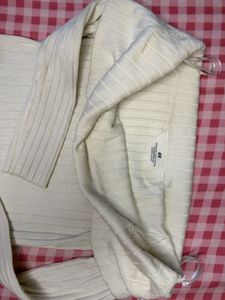 Off-Shoulder Ribbed Sweater Top