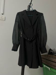 Chic Black Double-Breasted Dress