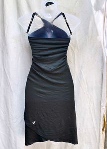 I. Chic Black Halter Neck Midi Dress