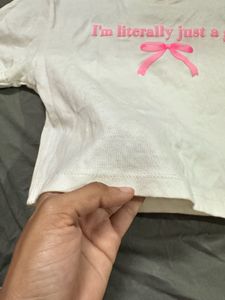 Cute "I'm literally just a girl" Crop Top