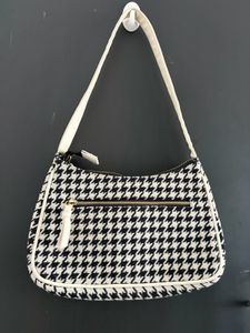 Handmade Houndstooth Shoulder Bag