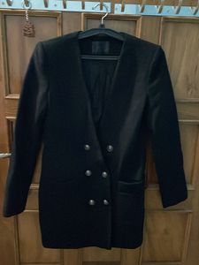 Black Double-Breasted Blazer